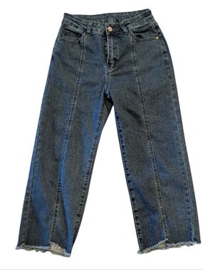 Dark Blue Women's High-Rise Straight Jeans (#802)